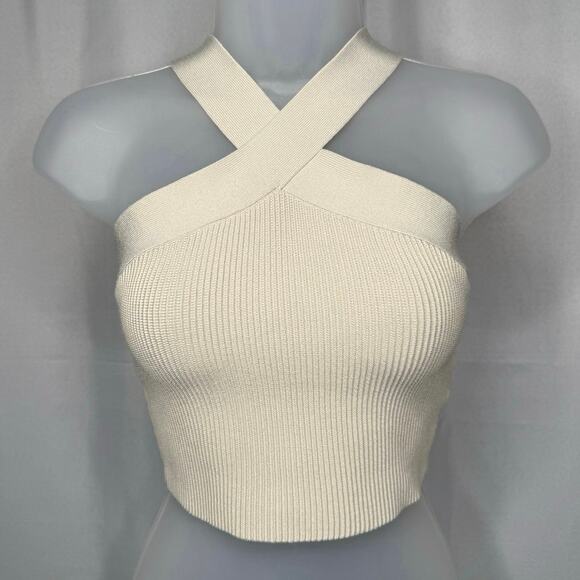 Aritzia Babaton Sculpt Knit Criss Cross Cropped Tank - Picture 2 of 6